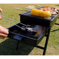Mini Barbecue Gril Pliable Portable au Charbon de Bois pour Cuisine Extérieure Pique-niques Fêtes de Jardin Camping Voyage en Acier