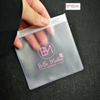 Bolsa de plástico para embalaje de joyas al por mayor, bolsa de embalaje para traje de baño, bolsa con cierre de cremallera rosa con impresión personalizada y logotipo propio