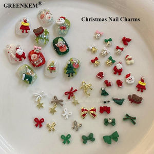Noël flocon de neige renne cloche Nail Art décoration alliage 3D conceptions festif Art fournitures ongles breloques en gros - Product Image 1