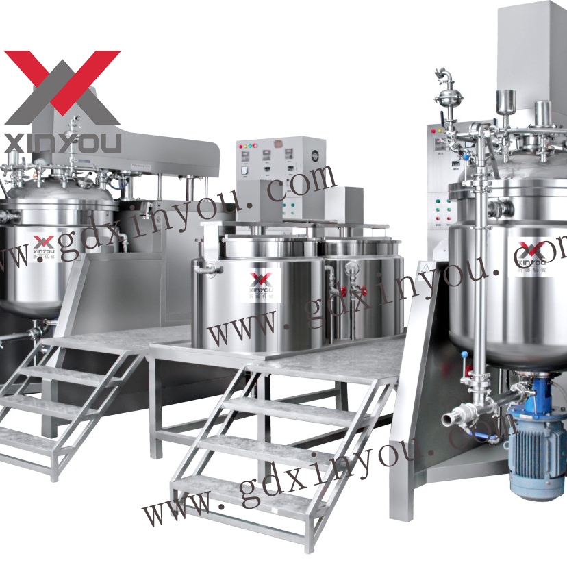Factory price 200L hydraulic lifting Vacuum Emulsifying mixer machine lotion mixer ointment homogenous emulsifier machine