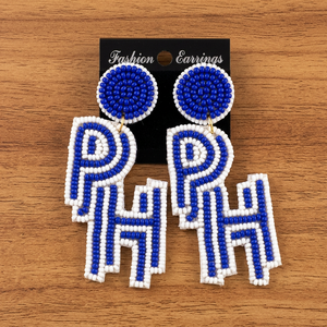 Handcrafted Glass Seed Beads Fabric Cute Embroidery Hoop <b>Earrings</b> Secure Lock Back Lightweight Comfortable Customized Fashion - Product Image 1