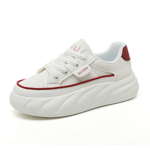Zapatos Planos de Moda para Mujer con Suela Gruesa y Aumento de Altura, Malla Transpirable y Cierre de Cordones para Otoño, Verano y Primavera - Product Image 4