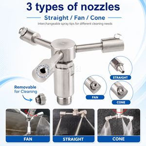 Nouvelle buse de nettoyage industrielle haute pression à grand débit rotative pour lavage de voitures et pulvérisation de poussière en métal - Product Image 3