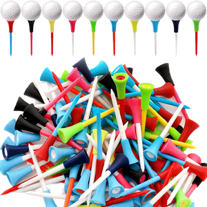 Wholesale Durable <b>Golf</b> <b>Ball</b> Tee Funny Colorful <b>Plastic</b> Height Adjustable Rubber Cushion Custom Length Packing Model - Product Image 1