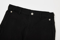 Pantalon cargo noir unisexe tendance streetwear, micro-évasé, empilé, en toile respirante, avec bretelles, pour hommes et femmes