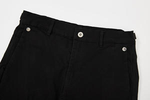 Pantalones Cargo Negros de Moda Urbana Unisex para Hombre y Mujer, Pantalones de Lona con Corte Micro Acampanado, Transpirables, con Tirantes - Product Image 3