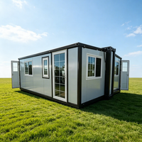 Maison conteneur préfabriquée moderne, portable, extensible et respirante, tout-en-un, pour bureau, entrepôt ou villa