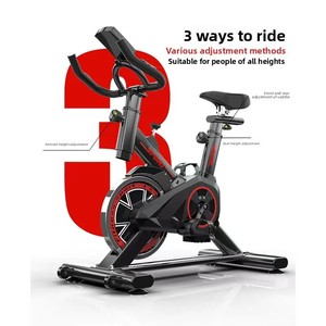 Bicicleta de Ciclismo Estática y Bicicleta de Ejercicio con Marco de Acero al Carbono, Transmisión por Correa Bidireccional, Capacidad de 150 kg, Portátil para Uso Doméstico - Product Image 4