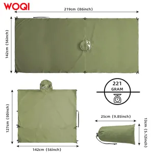 WOQI New Customized Waterproof And Reusable Adult Strap Raincoat Outdoor Camping And Hiking Breathable Raincoat