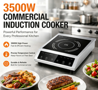 OEM 3500W Touch-Control Hocheffizienter Einzel-Induktionskocher für Gewerbliche Nutzung in Restaurants