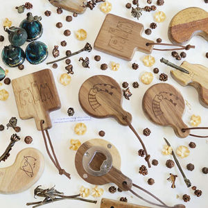 Ouvre-bouteille en bois rond avec logo personnalisé, décoration moderne pour la maison, aimant de réfrigérateur promotionnel, ouvre-bière - Product Image 3