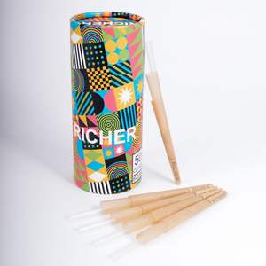 Branded 109 Unbleached <b>Brown</b> Pre <b>Roll</b> Cone <b>Papers</b> with <b>Paper</b> Tip 35 Piece Per Box - Product Image 1