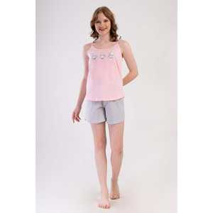 Ensemble décontracté d'été pour femme : short et jupe en coton tricoté avec bretelles ovales, coupe ajustée - Product Image 4