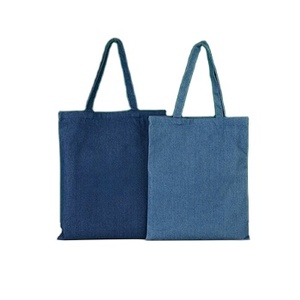 Custom Denim Cotton <b>Canvas</b> Tote <b>Bag</b> Portable Advertising Shopping <b>Bag</b> with Printed Logo Souvenirs Shopping <b>Bag</b> - Product Image 1