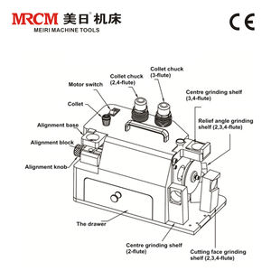 MR-X1 حار بيع صغيرة نهاية مطحنة إعادة مبراة شحذ طاحونة آلة 4-14 مللي متر ل 2 3 4 الناي - Product Image 3