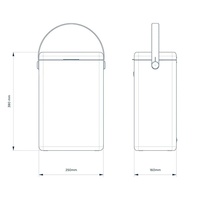 Seau à glace isotherme en fer de 10 L pour l'extérieur, refroidisseur portable pour boissons et vin, boîte moderne et simple de luxe léger