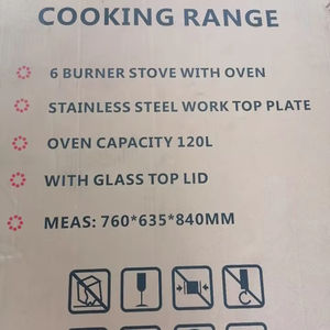 Estufa de Gas de 6 Quemadores con Horno de 120L, Equipo de Cocina Comercial, Encendido Automático, Ventilación Doble, Horno de 120L - Product Image 2