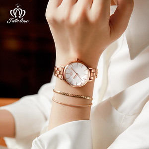 Reloj de Cuarzo con Correa de Acero Inoxidable Minimalista de Moda Fate for Fashion, Reloj de Pulsera Impermeable para Mujer, Fabricante Mayorista - Product Image 2