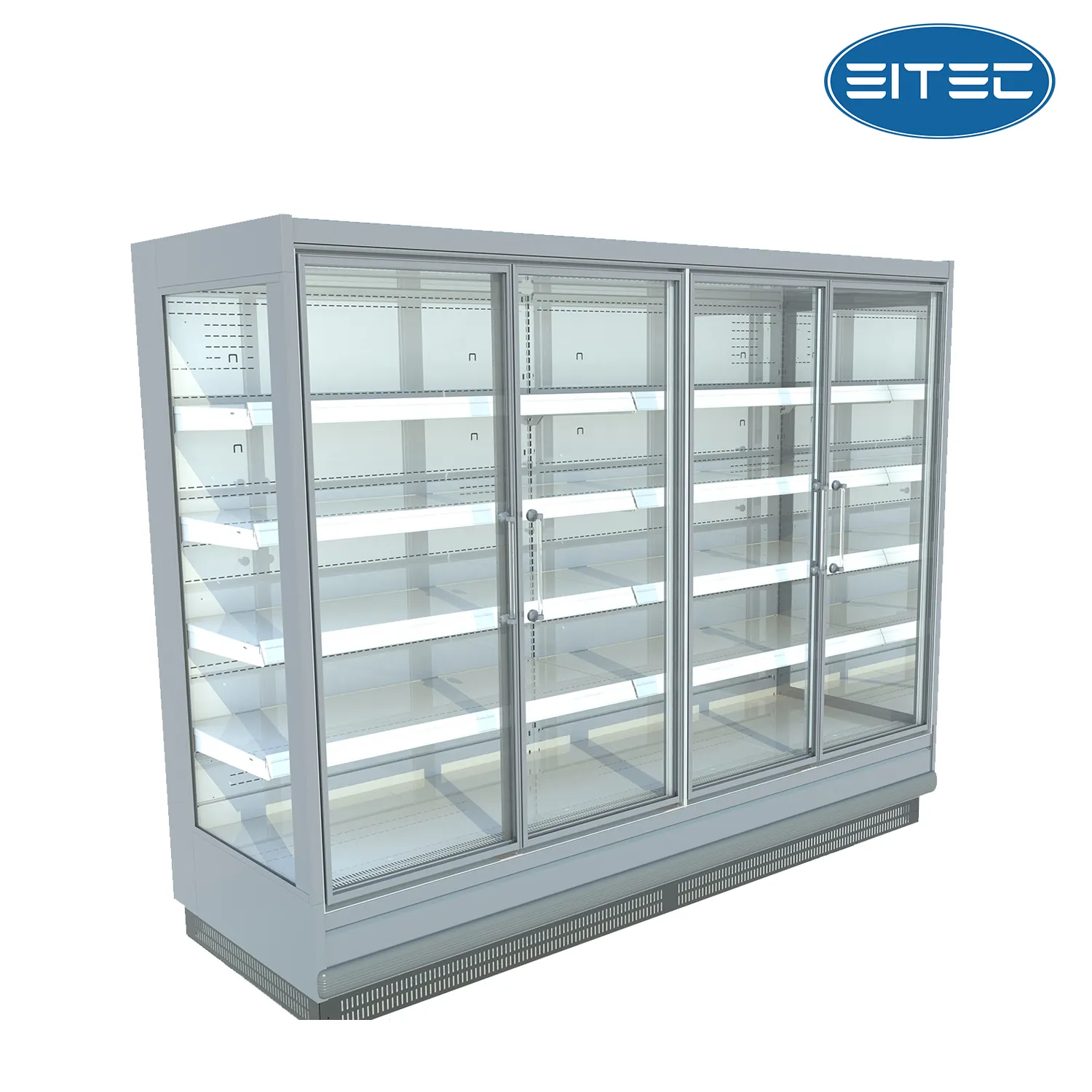 Dikey soğutucu/dondurucu ticari soğutma ekipmanları cam kapi buzdolabı