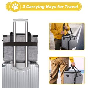 Échantillon gratuit, sac de voyage pour animaux de compagnie, sac à dos pour chien et chat, accessoires pour petits chiens, écologiques, approuvés par les compagnies aériennes, personnalisables - Product Image 6