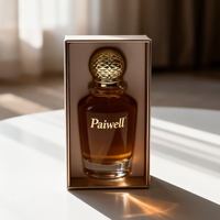 Flacon de parfum en verre épais de luxe personnalisé, design spécial, 30 ml, 50 ml, 100 ml, vaporisateur à fine brume avec bouchon en bois