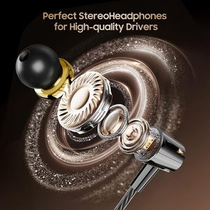 Rayleigh, paquete de 5 auriculares de música con cable, micrófono de interfaz de 3,5mm, bloqueo de ruido estéreo de graves pesados para música óptima - Product Image 6
