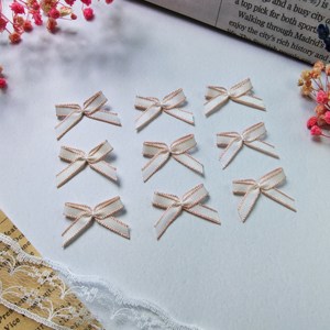 Usine Fournisseur Arc Fait Main Personnalisé Mini Emballage Arc Satin Ruban pour Bouteille De Parfum Usine Fournisseur fait main ruban Roses - Product Image 1