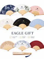 Éventails pliables en papier vierge personnalisables avec logo, en bambou, pour cadeaux et décoration de mariage, vente en gros usine