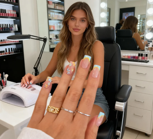 Ongles artificiels en ABS personnalisables rose <span class=keywords><strong>pastel</strong></span>, forme stiletto, courts, amande, carrés, pointe française, boîte - Product Image 3