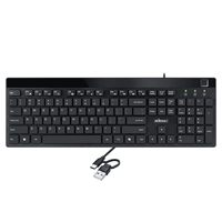 Teclado de Escritorio USB con Cable OEM ODM AKB140FB de Perfil Bajo con Lector de Huellas Dactilares Integrado, Compatible con Windows Hello, Encriptación AES256