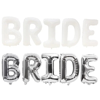 Vente en gros de ballons gonflables à lettres pour décoration de fête Ballon de 40 pouces pour lettre de mariage Bride to Be Foil