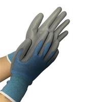 Gants de travail antistatiques réutilisables personnalisés ALLESD bleus en PU avec paume ergonomique, gants ESD