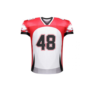 Maillot américain pour jeunes de la meilleure qualité 100% vêtements de sport en polyester maillot de football américain respirant à manches courtes et col en V - Product Image 3