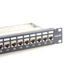 19'' 1U STP patch panel cat5e/cat6/cat6A coupler PANEL Inline coupler keystone jack telecom communication Patch panel