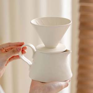 Taza de Cerámica Estilo Crema Personalizada, Utensilio para Café Hecho a Mano, Taza con Filtro de Café Personalizada - Product Image 3