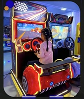 Machine de jeu d'arcade de course automobile pour enfants à monnayeur, simulateur de jeu vidéo pour FEC