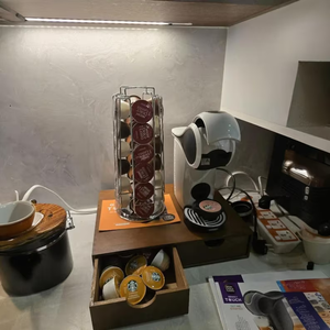 Estante de Almacenamiento de Té y Café de Madera Cuadrado de Estilo Americano Moderno, Reutilizable, Desmontable, Diseño Móvil, Cápsulas, Bolsitas de Té - Product Image 6