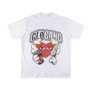 Glo Gang <span class=keywords><strong>Boyz</strong></span> Worldwide Graphic Tee-shirt 100% coton tricoté <span class=keywords><strong>noir</strong></span> et blanc imprimé de dessins animés de haute qualité T-shirt de créateur pour hommes - Product Image 3