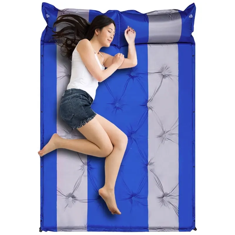 Новый двойной надувной матрас для отдыха на открытом воздухе кемпинг легко носить с собой спальный матрас для кемпинга