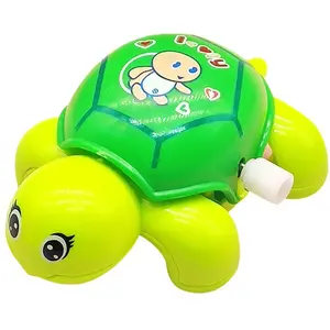 Brinquedo de plástico para carros de brincar, animal de desenho animado de tartaruga, brinquedo de corda, promoção por atacado