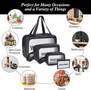 Factory Wholesale Transparent Cosmetic Bag Portable Travel Cosmetic Bag with logo Personalized Custom Cosmetic Bags & <b>Cases</b> - Product Image 6