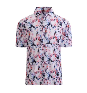 OEM/ODM Polo De Hombre 2023 Summer Short Sleeve Casual Men's Polo Shirt Ice Silk Sports Golf Wear Printed Shirt