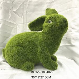 Magnesia estatuilla flocado Moss gallina Gallo jardín decorativo - Product Image 4