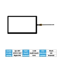 Écran tactile capacitif 2.5D de 9 pouces adapté à la navigation automobile et au contrôle industriel