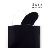 Patchs pour les yeux en hydrogel noir sans peluches avec logo personnalisé pour les extensions de cils, protection UV sous les yeux