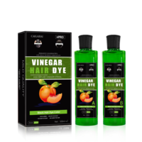 Best Selling Black Dark Brown Organic 100% Cover White Gray 500 Ml*2 Natural Herbal No Stick Fruit Extract Color Gel Dye