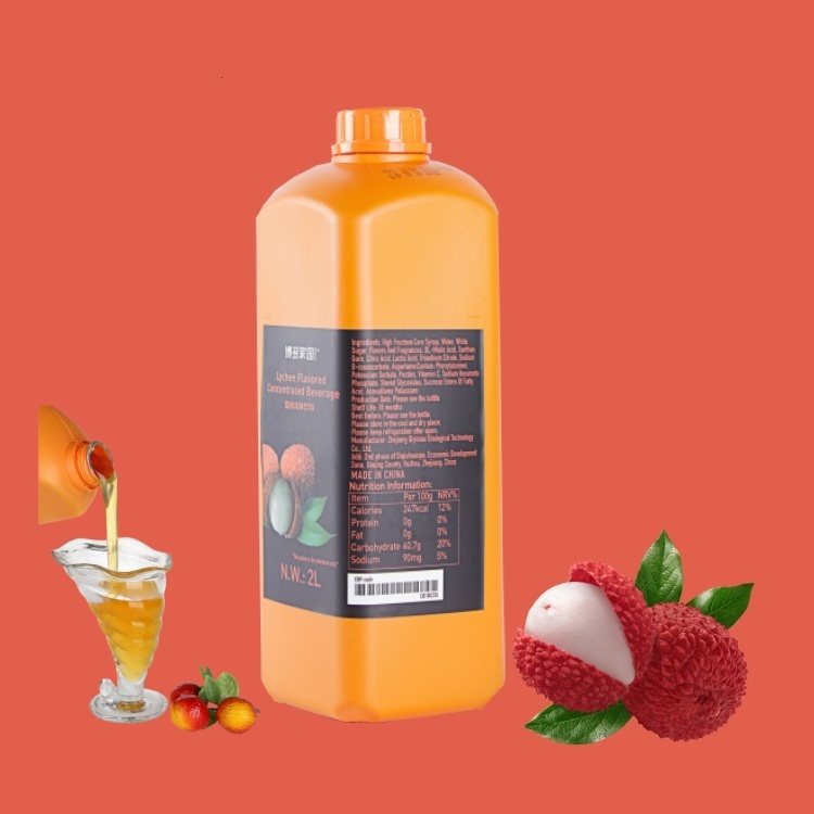 Wholesale Lychee Flavor Syrup Delicious Beverage