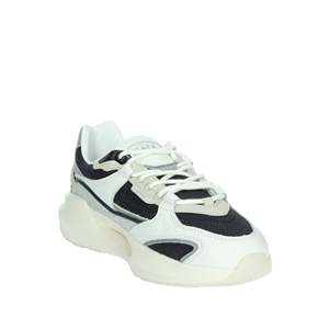 D.A.T.E. Sneakers da Uomo M401-VL-HD-BL Bianche e Blu in Tela, Scarpe Trendy - Product Image 5