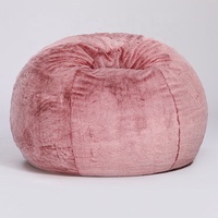 FOAM SAC Komprimierte benutzer definierte große pelzige faule Bohnen pelz Tasche moderne Kreis Schaum Schlafs ofa runde Sitzsack