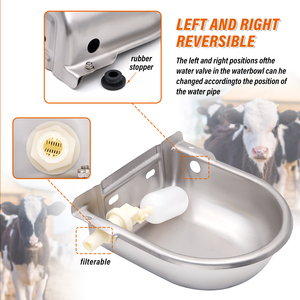 Boule flottante automatique <span class=keywords><strong>vache</strong></span> buveur d'eau bétail abreuvoirs <span class=keywords><strong>acier</strong></span> inoxydable ferme Animal bétail bol à boire - Product Image 4